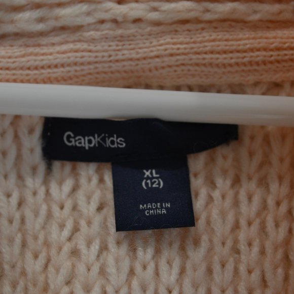 GapKids Girls (XL) Pale Pink Knitted Long Cardigan - Picture 3 of 3